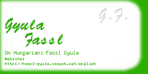 gyula fassl business card